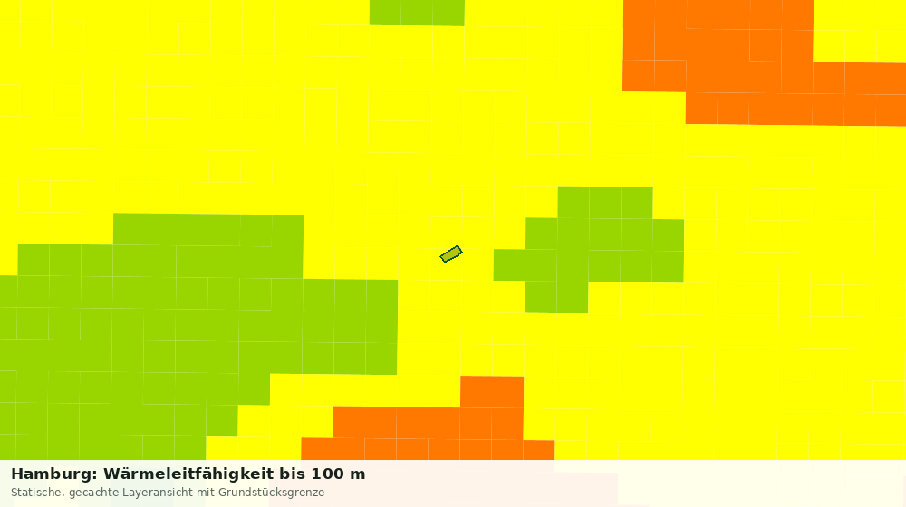 Statische Kartenansicht: Hamburg: Wärmeleitfähigkeit bis 100 m