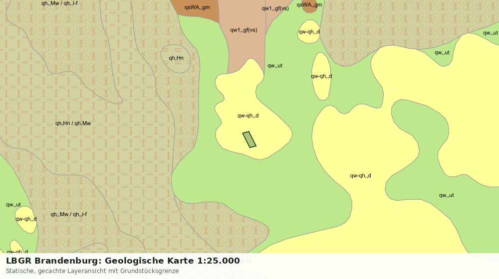 Statische Kartenansicht: LBGR Brandenburg: Geologische Karte 1:25.000