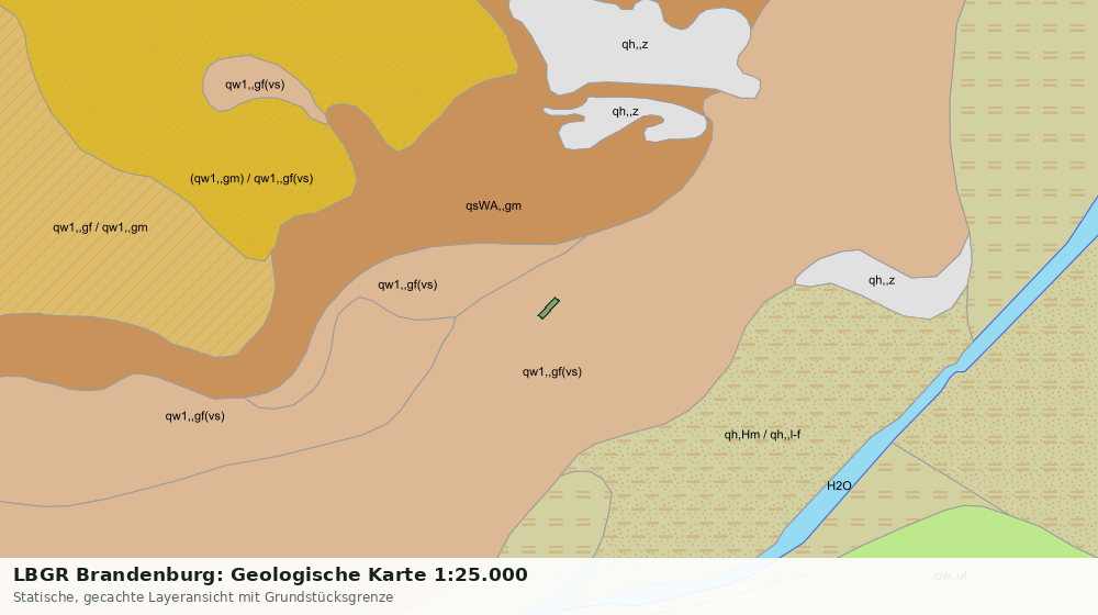 Statische Kartenansicht: LBGR Brandenburg: Geologische Karte 1:25.000