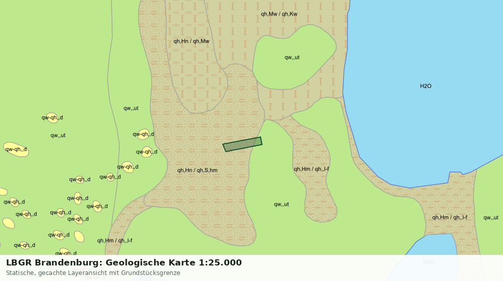 Statische Kartenansicht: LBGR Brandenburg: Geologische Karte 1:25.000