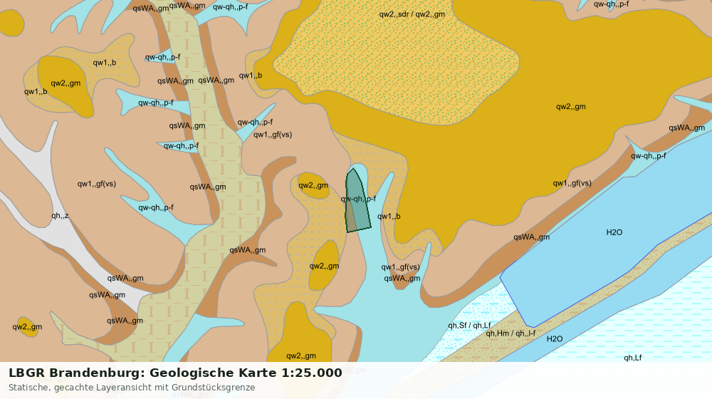 Statische Kartenansicht: LBGR Brandenburg: Geologische Karte 1:25.000