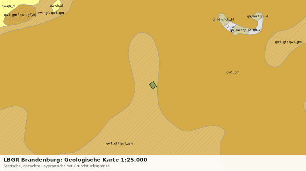 Statische Kartenansicht: LBGR Brandenburg: Geologische Karte 1:25.000