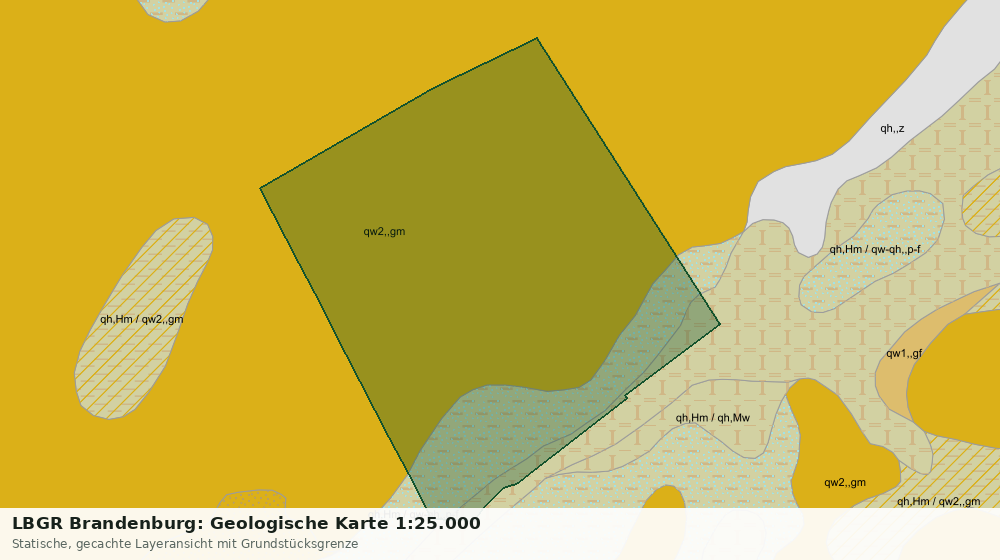 Statische Kartenansicht: LBGR Brandenburg: Geologische Karte 1:25.000