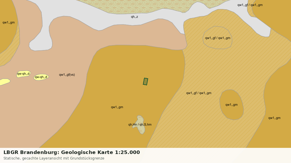 Statische Kartenansicht: LBGR Brandenburg: Geologische Karte 1:25.000