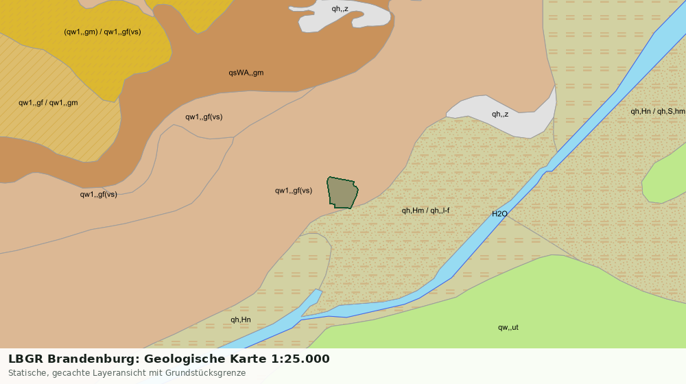 Statische Kartenansicht: LBGR Brandenburg: Geologische Karte 1:25.000