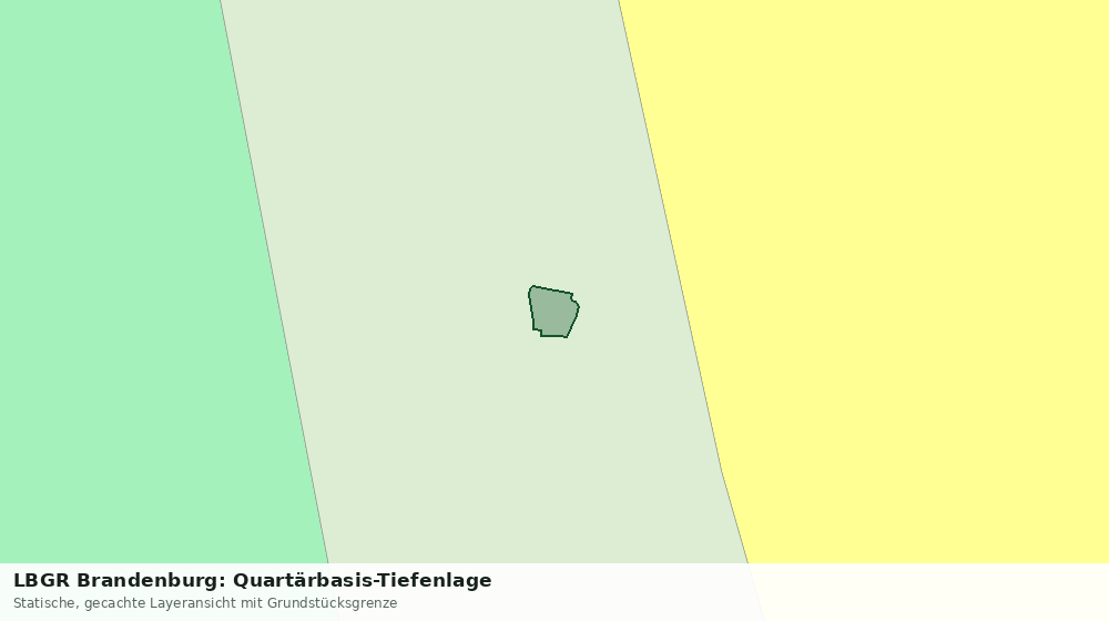 Statische Kartenansicht: LBGR Brandenburg: Quartärbasis-Tiefenlage