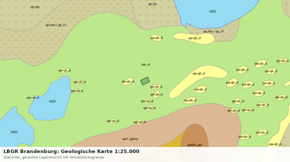 Statische Kartenansicht: LBGR Brandenburg: Geologische Karte 1:25.000