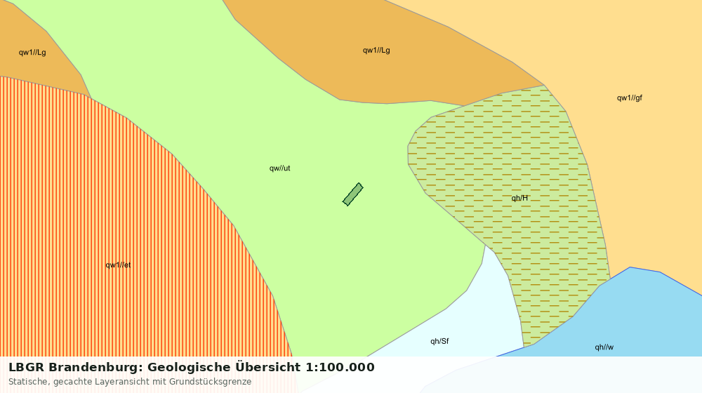 Statische Kartenansicht: LBGR Brandenburg: Geologische Übersicht 1:100.000
