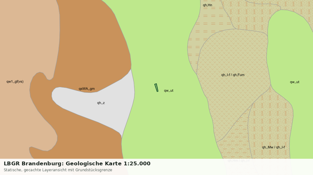 Statische Kartenansicht: LBGR Brandenburg: Geologische Karte 1:25.000