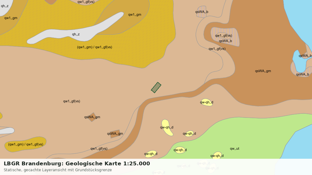 Statische Kartenansicht: LBGR Brandenburg: Geologische Karte 1:25.000