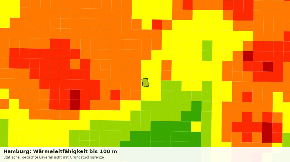 Statische Kartenansicht: Hamburg: Wärmeleitfähigkeit bis 100 m