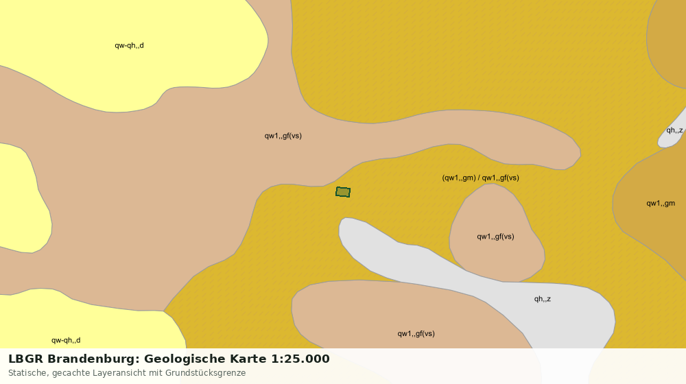 Statische Kartenansicht: LBGR Brandenburg: Geologische Karte 1:25.000