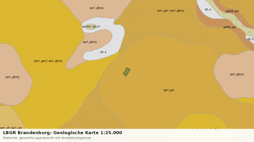 Statische Kartenansicht: LBGR Brandenburg: Geologische Karte 1:25.000