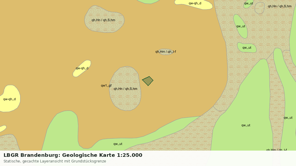 Statische Kartenansicht: LBGR Brandenburg: Geologische Karte 1:25.000