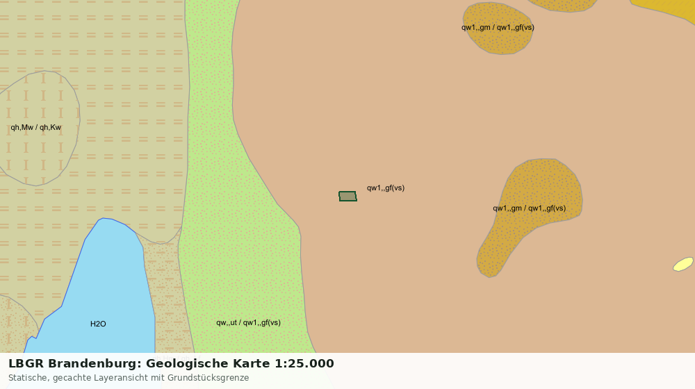 Statische Kartenansicht: LBGR Brandenburg: Geologische Karte 1:25.000
