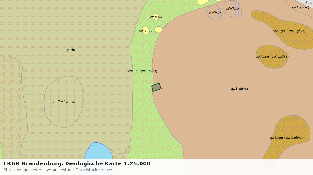 Statische Kartenansicht: LBGR Brandenburg: Geologische Karte 1:25.000