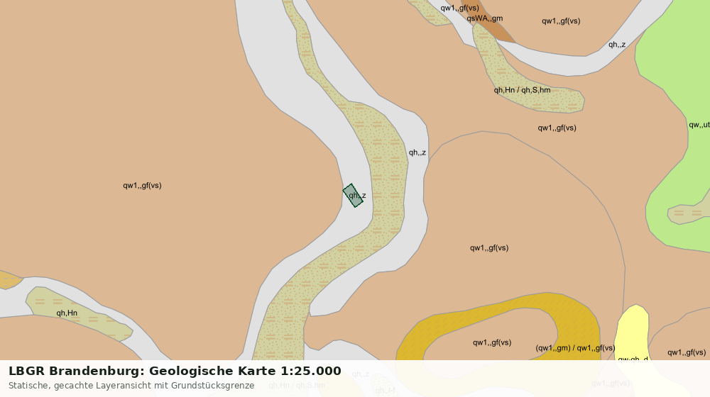 Statische Kartenansicht: LBGR Brandenburg: Geologische Karte 1:25.000