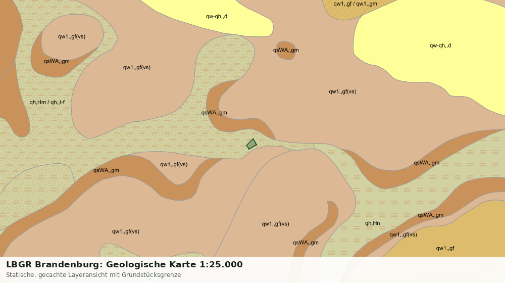 Statische Kartenansicht: LBGR Brandenburg: Geologische Karte 1:25.000