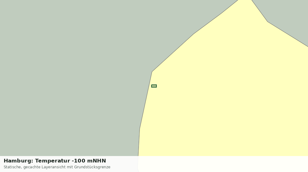 Statische Kartenansicht: Hamburg: Temperatur -100 mNHN