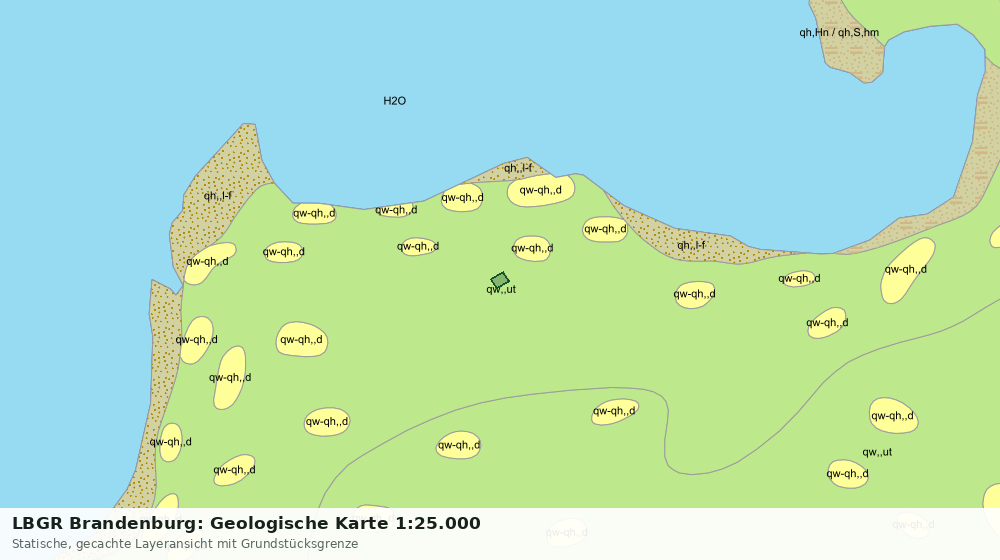 Statische Kartenansicht: LBGR Brandenburg: Geologische Karte 1:25.000