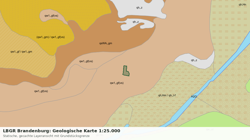 Statische Kartenansicht: LBGR Brandenburg: Geologische Karte 1:25.000