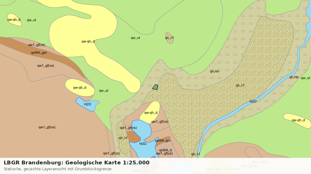 Statische Kartenansicht: LBGR Brandenburg: Geologische Karte 1:25.000