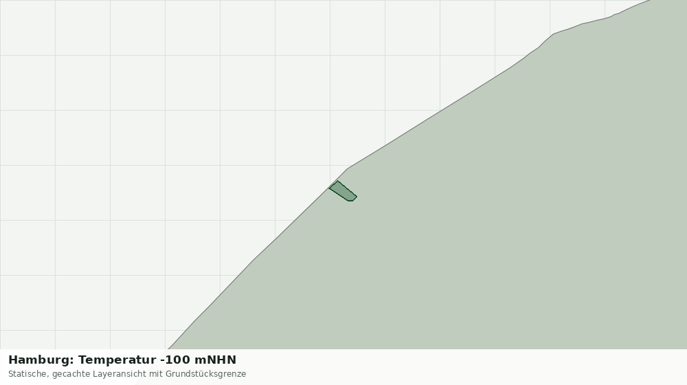 Statische Kartenansicht: Hamburg: Temperatur -100 mNHN
