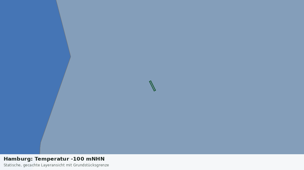 Statische Kartenansicht: Hamburg: Temperatur -100 mNHN