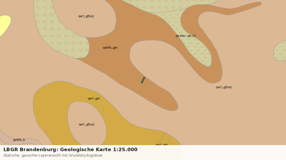 Statische Kartenansicht: LBGR Brandenburg: Geologische Karte 1:25.000