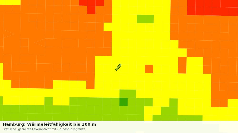 Statische Kartenansicht: Hamburg: Wärmeleitfähigkeit bis 100 m