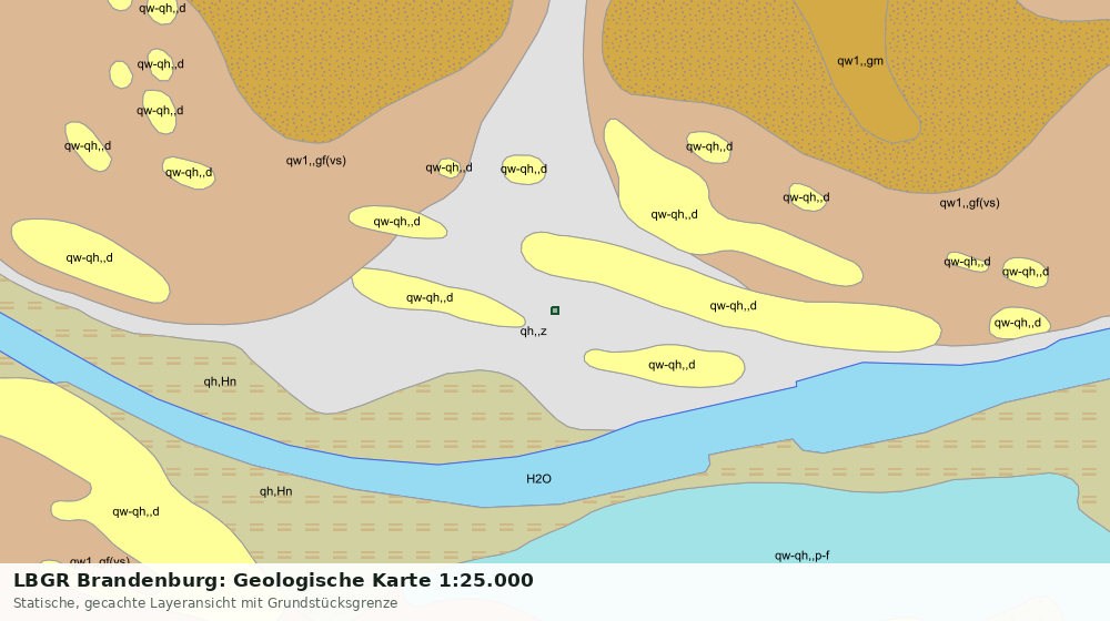 Statische Kartenansicht: LBGR Brandenburg: Geologische Karte 1:25.000