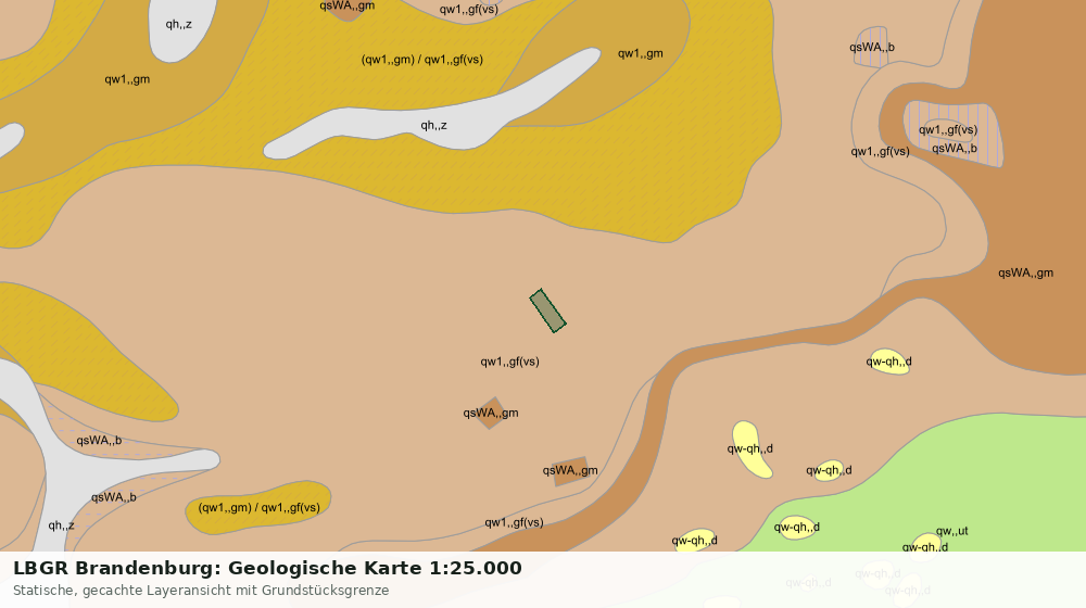 Statische Kartenansicht: LBGR Brandenburg: Geologische Karte 1:25.000