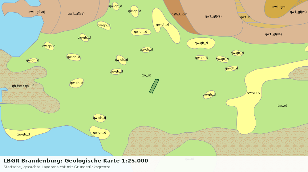 Statische Kartenansicht: LBGR Brandenburg: Geologische Karte 1:25.000