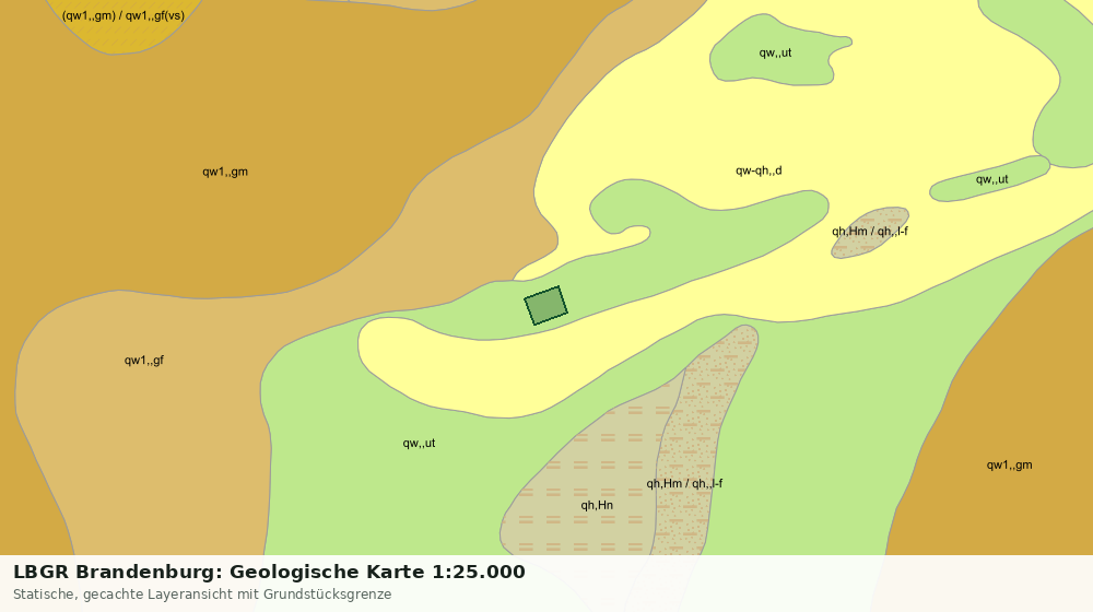 Statische Kartenansicht: LBGR Brandenburg: Geologische Karte 1:25.000