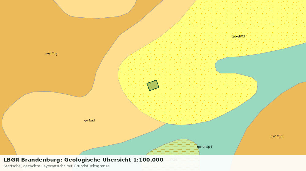 Statische Kartenansicht: LBGR Brandenburg: Geologische Übersicht 1:100.000