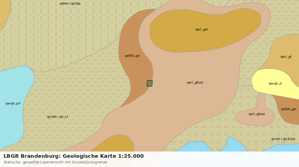 Statische Kartenansicht: LBGR Brandenburg: Geologische Karte 1:25.000