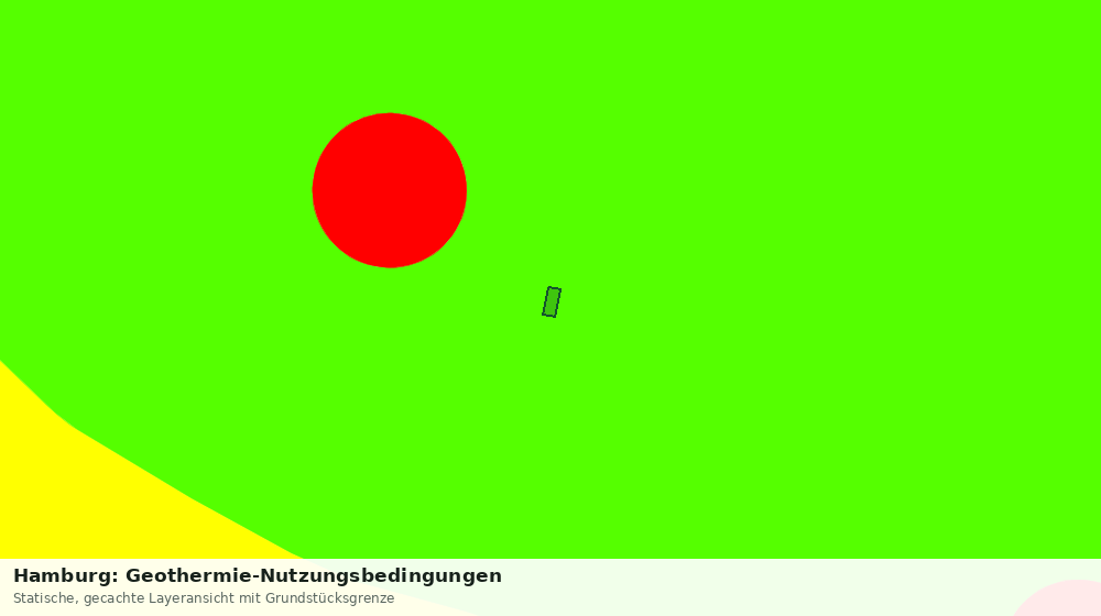 Statische Kartenansicht: Hamburg: Geothermie-Nutzungsbedingungen