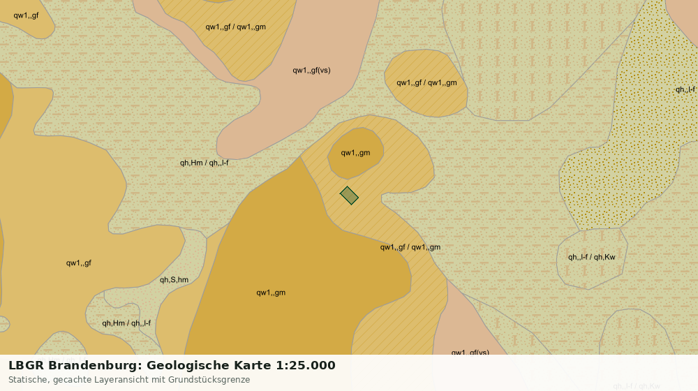 Statische Kartenansicht: LBGR Brandenburg: Geologische Karte 1:25.000