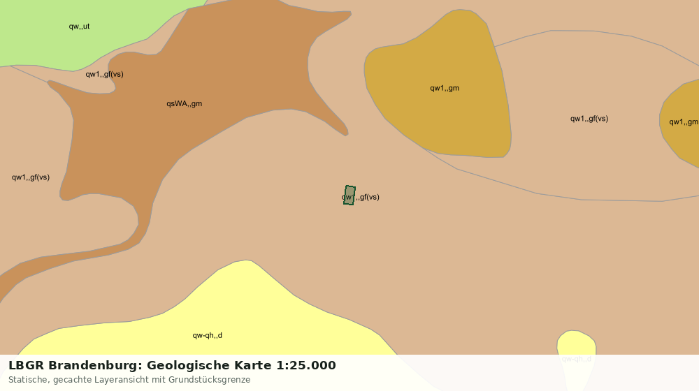Statische Kartenansicht: LBGR Brandenburg: Geologische Karte 1:25.000