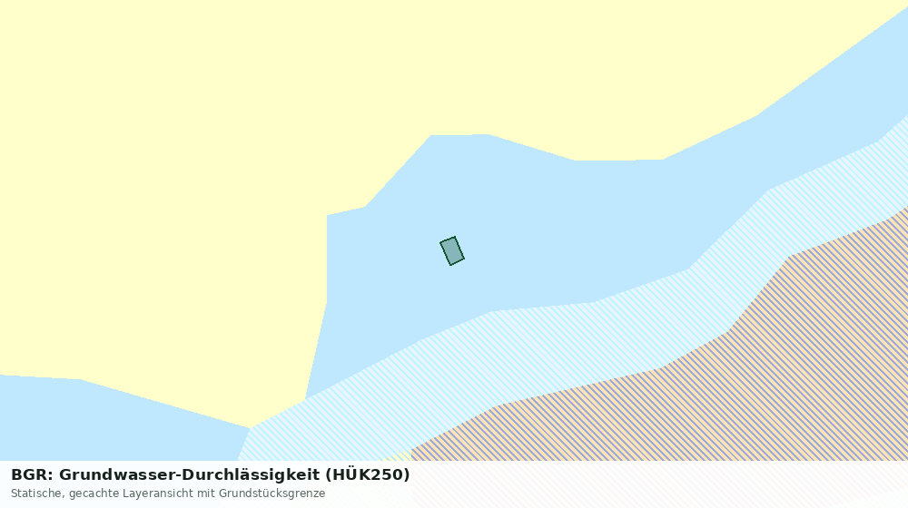 Statische Kartenansicht: BGR: Grundwasser-Durchlässigkeit (HÜK250)