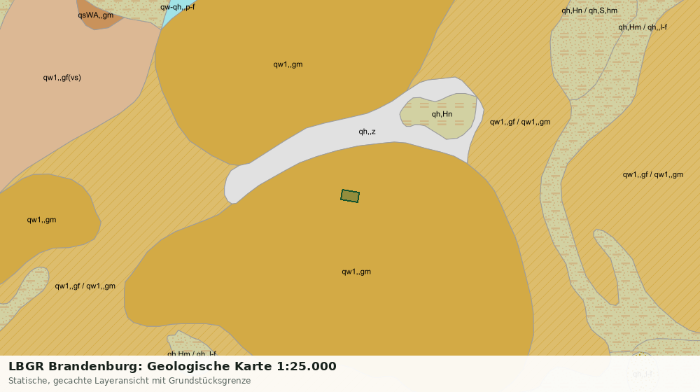 Statische Kartenansicht: LBGR Brandenburg: Geologische Karte 1:25.000