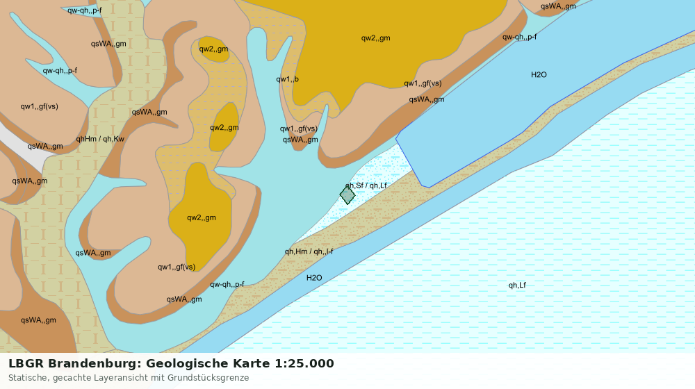 Statische Kartenansicht: LBGR Brandenburg: Geologische Karte 1:25.000
