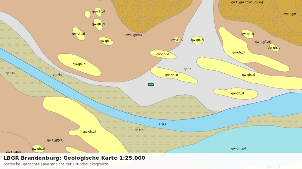 Statische Kartenansicht: LBGR Brandenburg: Geologische Karte 1:25.000