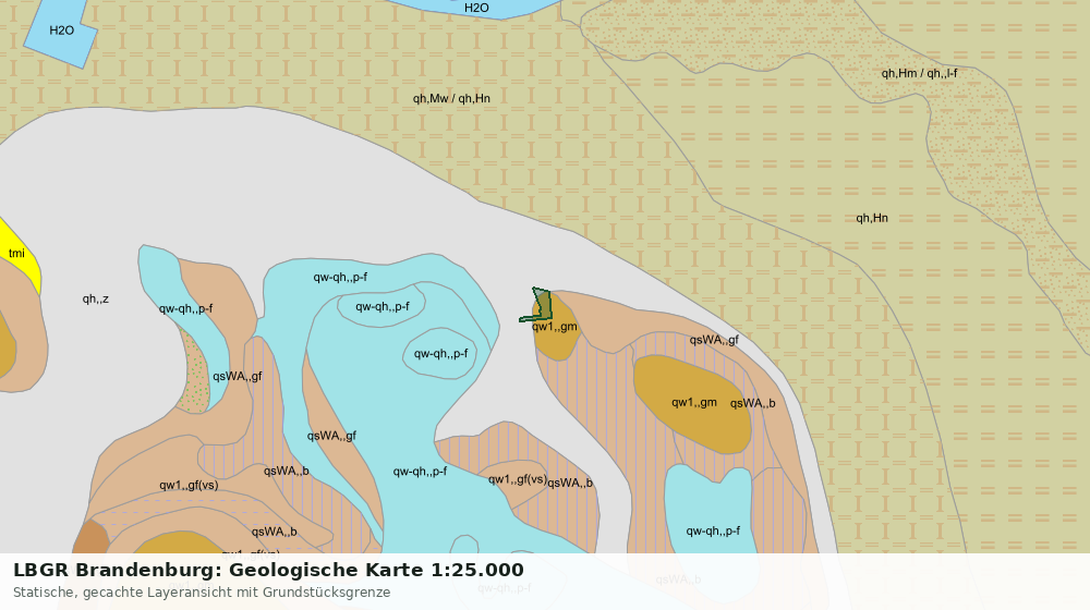 Statische Kartenansicht: LBGR Brandenburg: Geologische Karte 1:25.000
