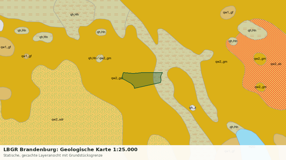 Statische Kartenansicht: LBGR Brandenburg: Geologische Karte 1:25.000