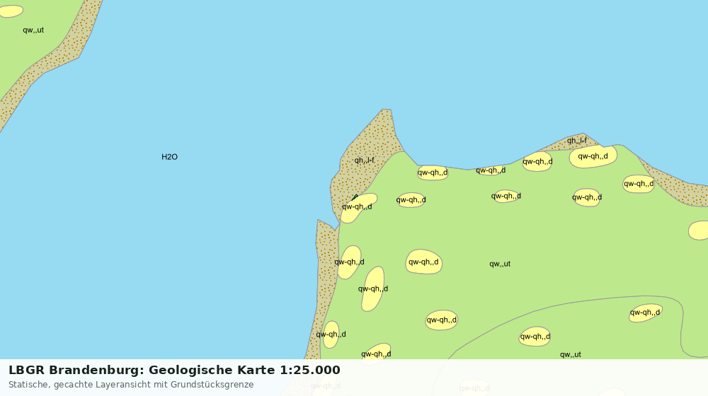 Statische Kartenansicht: LBGR Brandenburg: Geologische Karte 1:25.000
