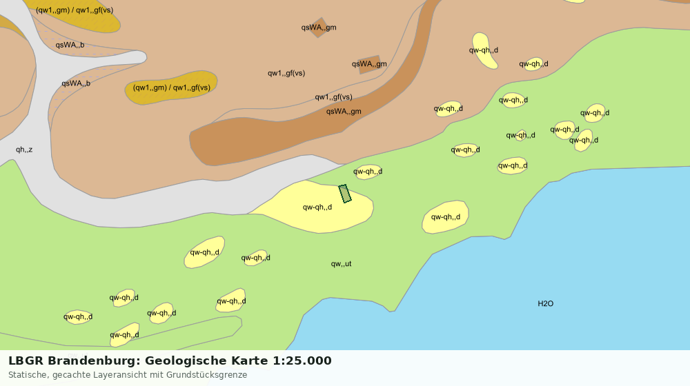 Statische Kartenansicht: LBGR Brandenburg: Geologische Karte 1:25.000