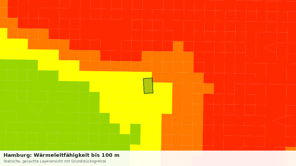 Statische Kartenansicht: Hamburg: Wärmeleitfähigkeit bis 100 m