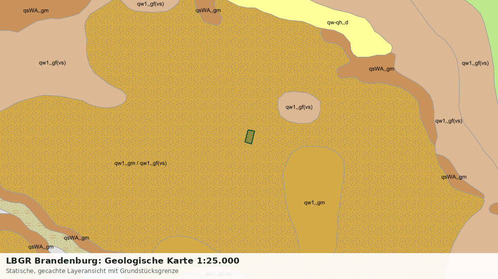 Statische Kartenansicht: LBGR Brandenburg: Geologische Karte 1:25.000