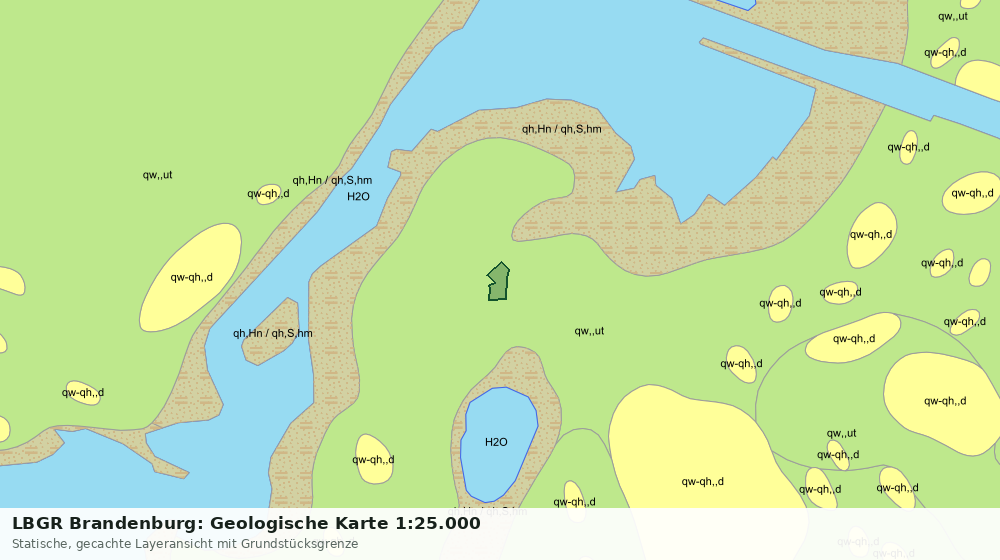 Statische Kartenansicht: LBGR Brandenburg: Geologische Karte 1:25.000